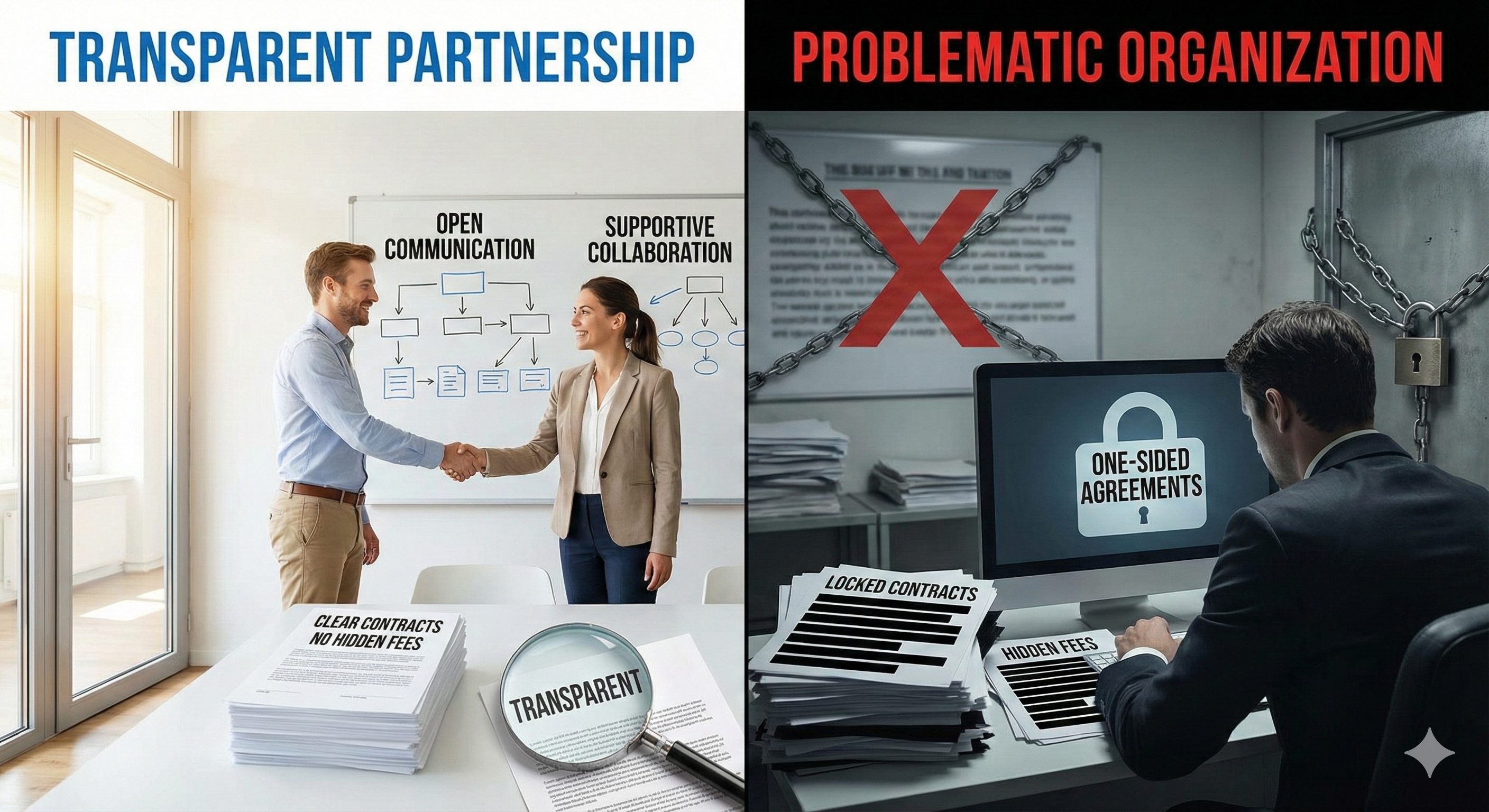 Comparison of transparent vs. problematic insurance marketing organizations